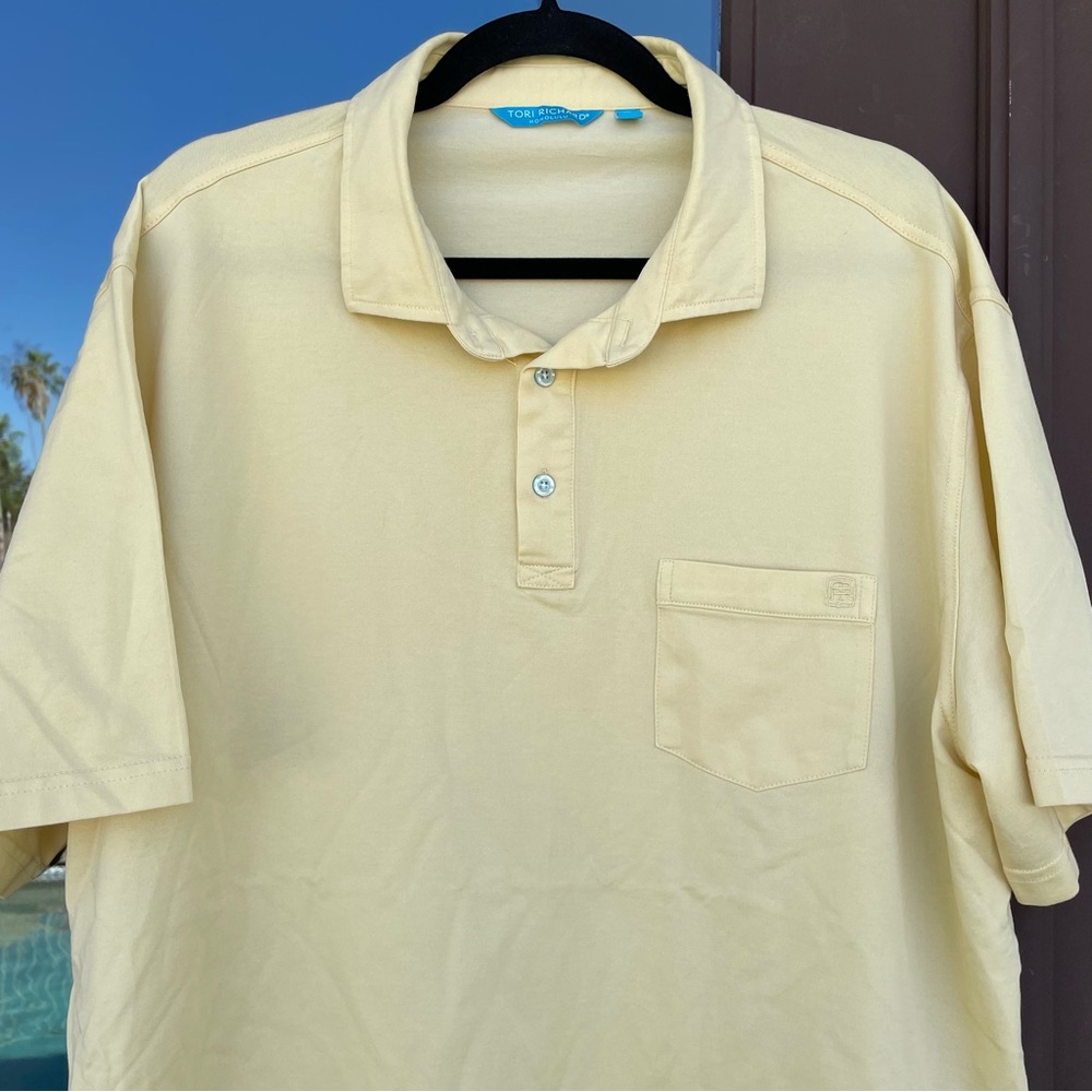 Tori Richard Yellow Polo Shirt XL